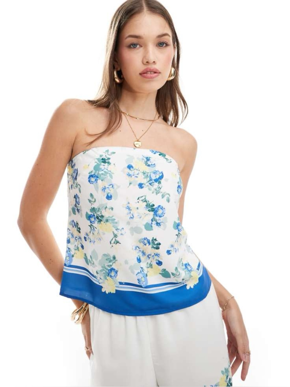 NWT Abercrombie and fitch satin scarf top